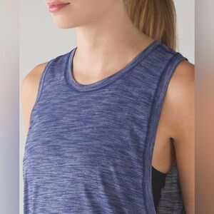 Lululemon Cardio Squad Tank II in Heathered Hero Blue